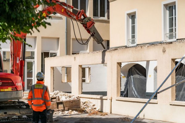 Le chantier du lycée Saint Aspais